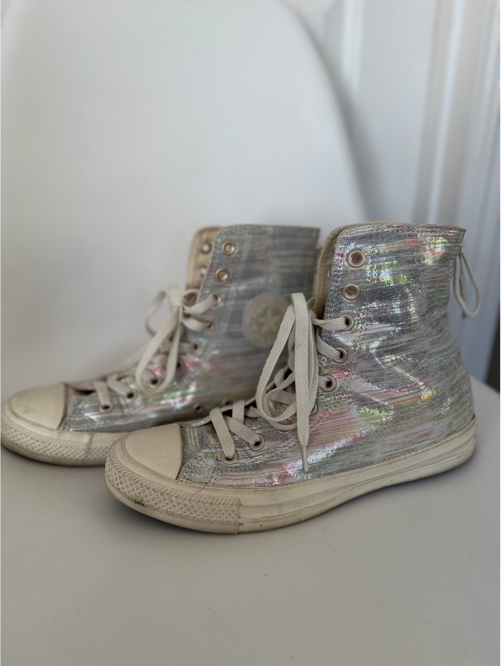 Converse All Star iridescent high top sneakers